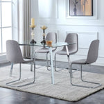 ZUN Dining Set of 4,Spoon shape Modern Style Dining Kitchen Room Upholstered Side Accent W115163362