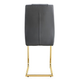 ZUN Modern dining chairs, restaurant chairs, and gold legged upholstered chairs made of artificial W1151107097