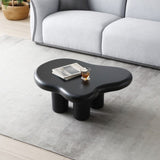 ZUN Cute Cloud Coffee Table for Living Room, Black ,35.43inch W876124396