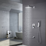 ZUN Bath Shower Silver Metal Chrome W116960091