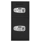 ZUN 775*370*360mm Digital Keypad Double Depository Safe Black 09393515