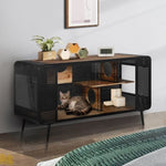 ZUN 55.12 "Spacious Cat House with Tempered Glass, for Living Room, Hallway, Study and Other Spaces W757119335