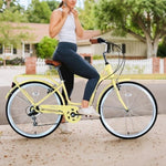 ZUN 7 Speed, Steel Frame, Multiple Colors 26 Inch Ladies Bicycle W1019110563