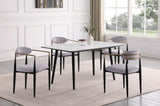 ZUN Modern Contemporary Dining Table 1pc White Sintered Stone Table Stylish Dining Furniture B011140185