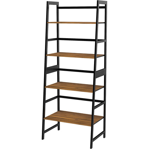 ZUN Bookshelf, Ladder Shelf, 4 Tier Tall Bookcase, Modern Open Book Case for Bedroom, Living Room, 47123647