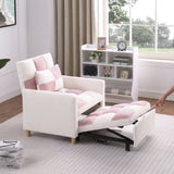ZUN Convertible Sleeper Sofa Chair Bed, Adjustable Chair Pillow, Multi-Functional Sleeper Chair W1420110192