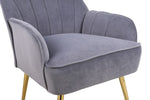 ZUN Modern Mid Century Chair velvet Sherpa Armchair for Living Room Bedroom Office Easy Assemble W136165559