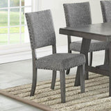 ZUN Set of 2 Upholstered Fabric Dining Chairs, Grey SR011773