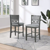 ZUN 5-Piece Counter Height Dining Set, Gray Two-Tone B046P147190