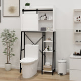 ZUN Over The Toilet Storage Cabinet, Bathroom Over Toilet with Sliding Barn Door,Adjustable W282138090