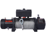 ZUN 12V 12000LB Electric Winch Towing Trailer Steel Cable Off Road, Waterproof Wire Cable for Truck UTV W465127133