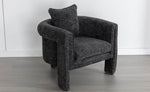 ZUN Modern Style Accent Chair Armchair for Living Room, Bedroom, Guest Room,Office,Rock Black WF315696AAK