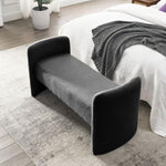 ZUN Welike 52" Bench for Bedroom End of Bed Modern Contemporary Design Ottoman Couch Long Bench Window W83480779