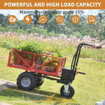 ZUN Wheelbarrow Utility Cart Electric Powered Cart 48V28Ah 500W Capacity 500lbs Material Hauler ET301713RDF