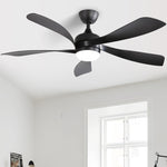 ZUN 52 Inch Low Profile Ceiling Fan with Lights Remote Control,Quiet DC Motor for Patio Living Room W934P147091