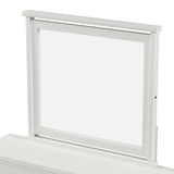 ZUN Rustic Farmhouse Style Rotating Whitewash Mirror 40.7''*37''*1.57'', White WF301591AAK