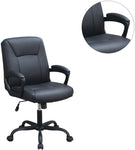 ZUN Relax Cushioned Office Chair 1pc Black Upholstered Seat back Adjustable Chair Comfort HS00F1680-ID-AHD