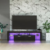 ZUN FashionTVstandTVcabinet,EntertainmentCenter,TVstationTV console,media console,with LEDlight W67933435