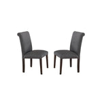 ZUN Blue Grey Fabric Dining Chairs, Set of 2 SR011543