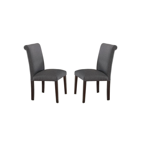 ZUN Blue Grey Fabric Dining Chairs, Set of 2 SR011543