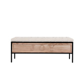 ZUN Wooden JOY Storage Bench for Bedroom End of Bed Upholstered Benches 48'' Rectangular Ottoman for W1757125899