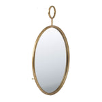 ZUN 22" x 28" Circle Wall Mirror with Gold Iron Frame, Accent Mirror for Living Room, Entryway, Office W2078124345