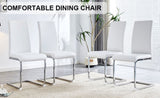 ZUN Modern dining chairs, PU faux leather backrest cushioned edge chairs, suitable for dining, kitchen, W1151P145212