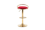 ZUN Bar Stools Set of 2 Counter Height Adjustable velvet Padded 360&deg; Swivel Bar Chairs Modern Industrial W1361107058