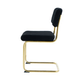 ZUN Modern simple light luxury dining Black home bedroom stool back dressing student desk W210131947