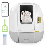 ZUN Self-Cleaning Cat Litter Box, Automatic Cat Litter Box APP Control Smart Litter Box for Multiple W1655P144891