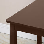 ZUN Kids Wood Table & 4 Chairs Set Espresso 84124467