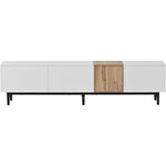 ZUN Modern TV Stand for 80'' TV with 3 Doors, Media Console Table, Entertainment Center with Large WF302939AAK