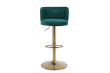 ZUN Modern Barstools Bar Height, Swivel Velvet Bar Counter Height Bar Chairs Adjustable Tufted W1361113184