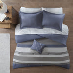 ZUN Striped Comforter Set with Bed Sheets B03595908