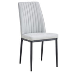ZUN Dining Chairs Set of 4, Comfortable Upholstered Seat with Metal Legs, Curved Backrest Kitchen Chair WF312271AAG