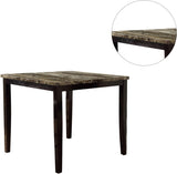 ZUN Dining Table Faux Marble Top Birch Veneer MDF Dining Room Furniture 1pc Table B01157354