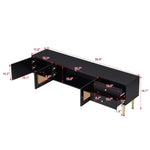 ZUN TV Stand for TVs up to 80'', Entertainment Center Multifunctional Storage Space, TV Cabinet WF309279AAB