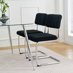 ZUN Modern simple light luxury dining Black Family bedroom stool back Dressing Student W210131941