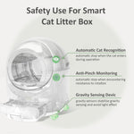 ZUN Self-Cleaning Cat Litter Box, Automatic Cat Litter Box for Multiple Cats with APP Control/Safety 23617015