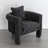 ZUN Modern Style Accent Chair Armchair for Living Room, Bedroom, Guest Room,Office,Rock Black WF315696AAK