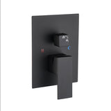 ZUN Matte Black Set System Bathroom Luxury Rain Mixer Combo Set Ceiling Mounted Rainfall 77302952