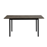 ZUN 63" L Extendable Dining Table, Removable Self-Storing Leaf, Grey wood table & white legs W1314130411