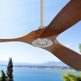 ZUN 60 Inch Indoor Modern Ceiling Fan With 6 Speed Remote Control 3 Solid Wood Blade For Living Room W934102578