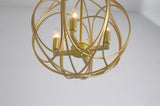 ZUN Modern American spherical chandelier -4 bulbs -E12 lamp holder W1169114542