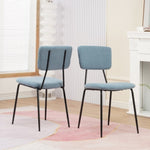 ZUN Dining Room Chairs Set of 2, Modern Comfortable Feature Chairs with Faux Plush Upholstered Back and W117094374