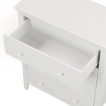 ZUN Traditional Concise Style White Solid Wood Four-Drawer Chest WF295735AAA