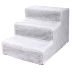 ZUN 3 Steps Pet Stairs for Dogs and Cats - white W2181P151675