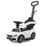 ZUN Kids Ride On Push Car, Foot Operated Walker Stroller with Music, Horn, Cup Holder for Toddlers Age W2181P155602