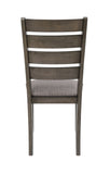 ZUN Contemporary Dining Chairs Set of 2 Gray Finish Solid Wood Fabric Cushion Side Chairs Kitchen Dining B011107758
