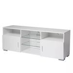 ZUN TV Stand for 32-60 inch TV, Modern Television Table Center Media Console with Drawer and Led Lights, W2301P143103